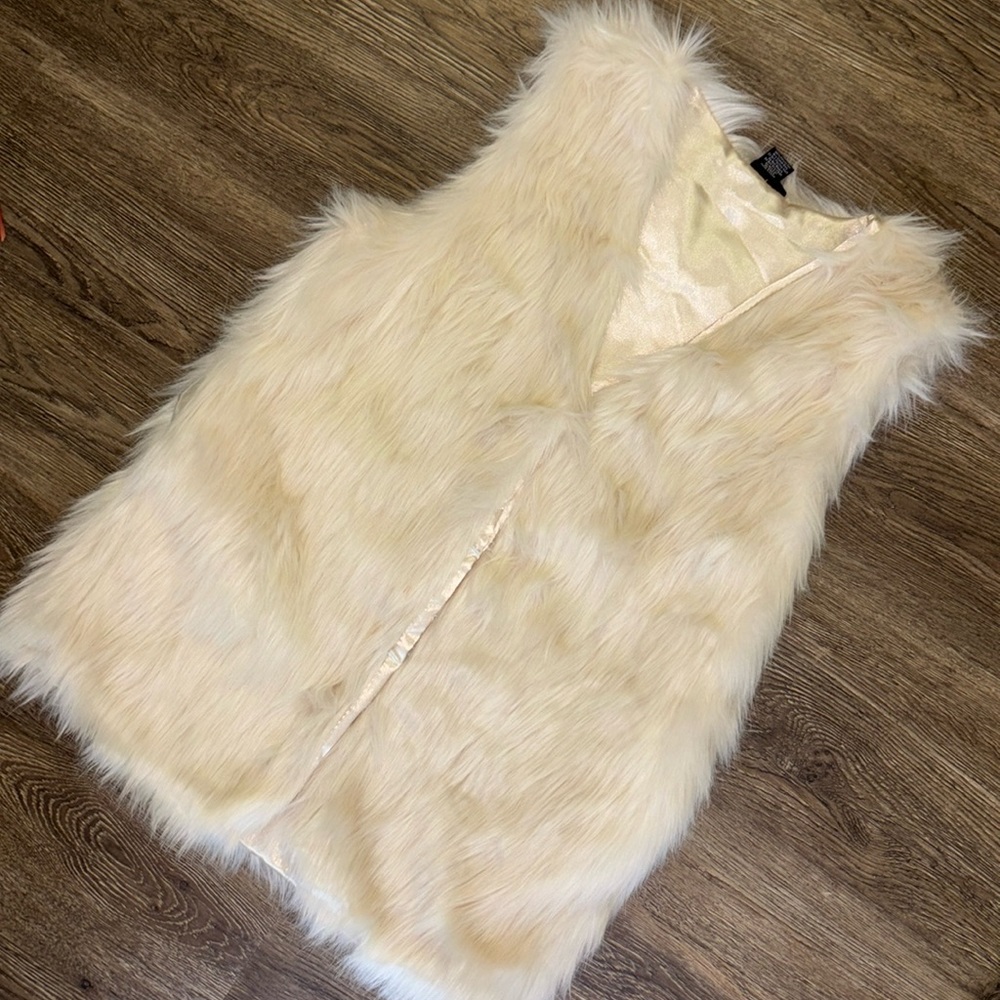 Faux fur vest cream- s/m